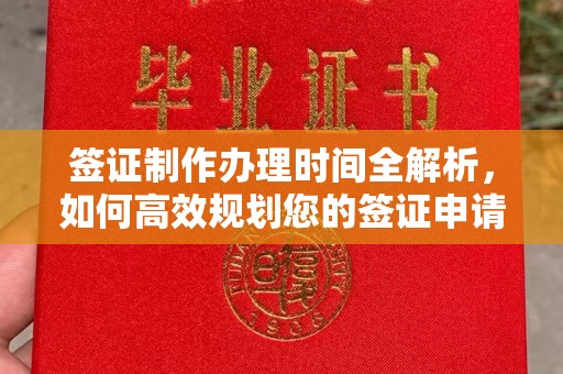 东源签证制作办理时间全解析，如何高效规划您的签证申请流程