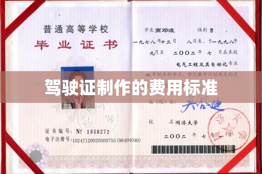 东源驾驶证制作的费用标准