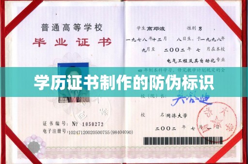 东源学历证书制作的防伪标识