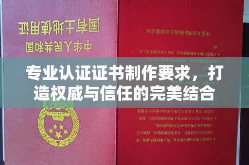 东源专业认证证书制作要求，打造权威与信任的完美结合