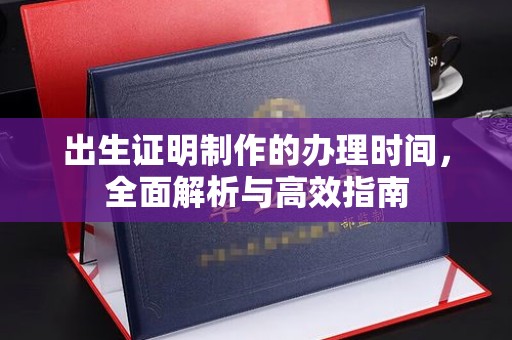东源出生证明制作的办理时间，全面解析与高效指南
