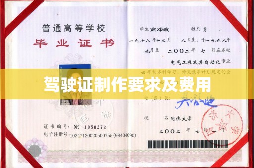 东源驾驶证制作要求及费用